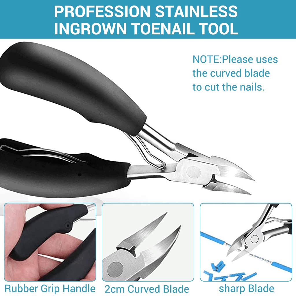 MAYCREATE Ingrown Toenail Clippers for Ingrown or Thick Toenails, 9PCS Stainless Steel Toe Nail Clipper for Men & Seniors, Professional Pedicure Clippers Kit with Nail File MAYCREATE Ingrown Toenail Clippers for Ingrown or Thick Toenails, 9PCS Stainless Steel Toe Nail Clipper for Men & Seniors, Professional Pedicure Clippers Kit with Nail File